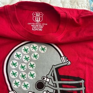 Ohio State Buckeyes Football Helmet Tee 100% organic cotton